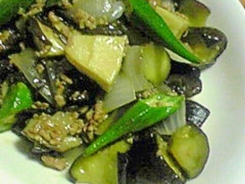 夏野菜とひき肉のしぐれ煮